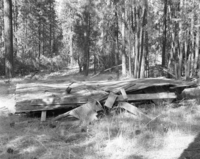 Foresta. Broken Cabin. Block 48. E-5. [Site of campground. Garwood Cabin built about 1931].