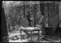 Camp Inspection- Billy Nelson on his horse "Shiek".