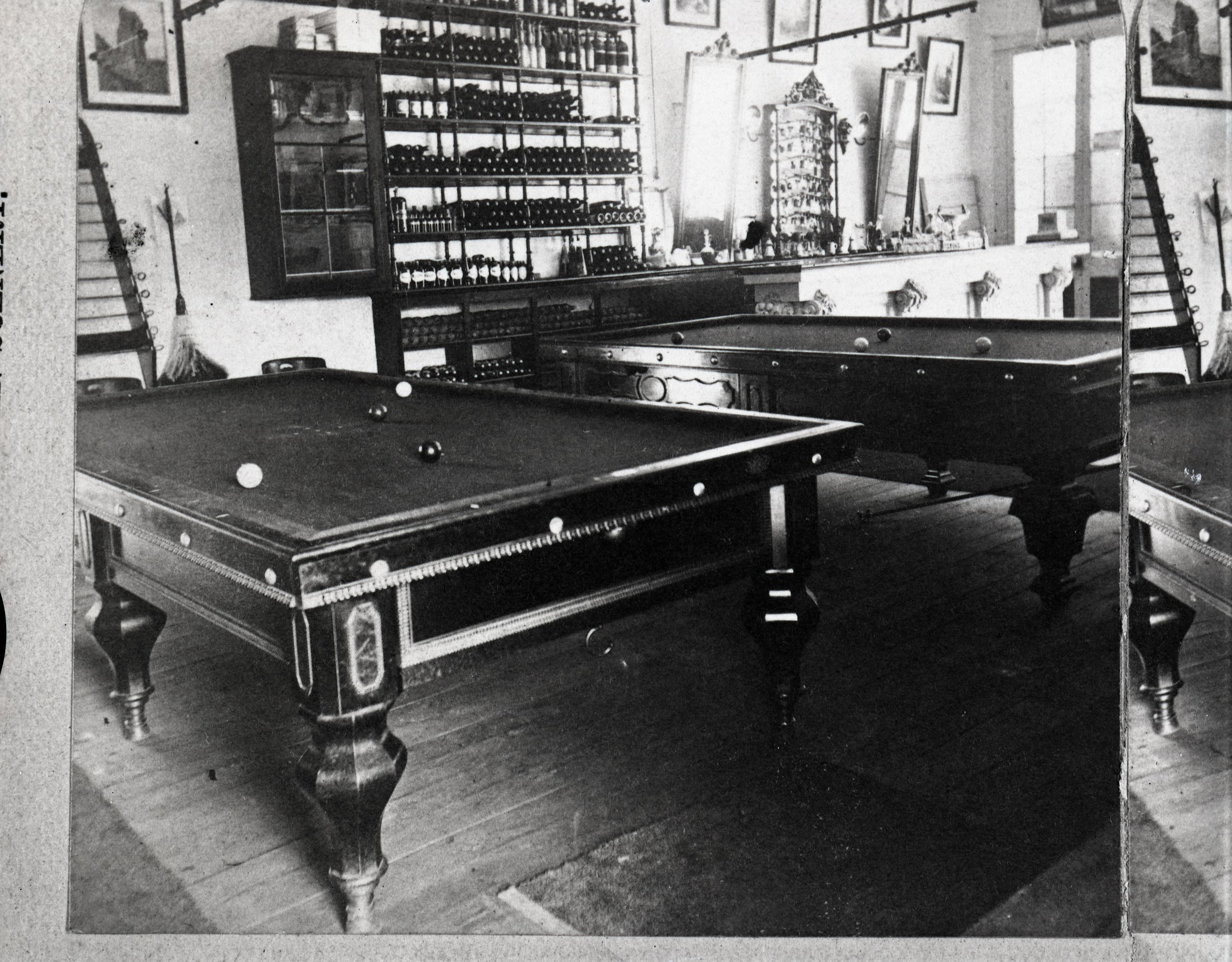 Detail of RL-16,492. Caption, handwritten: "The Saloon" at Cosmopolitan. Copy Neg: July 1985 by Michael Dixon