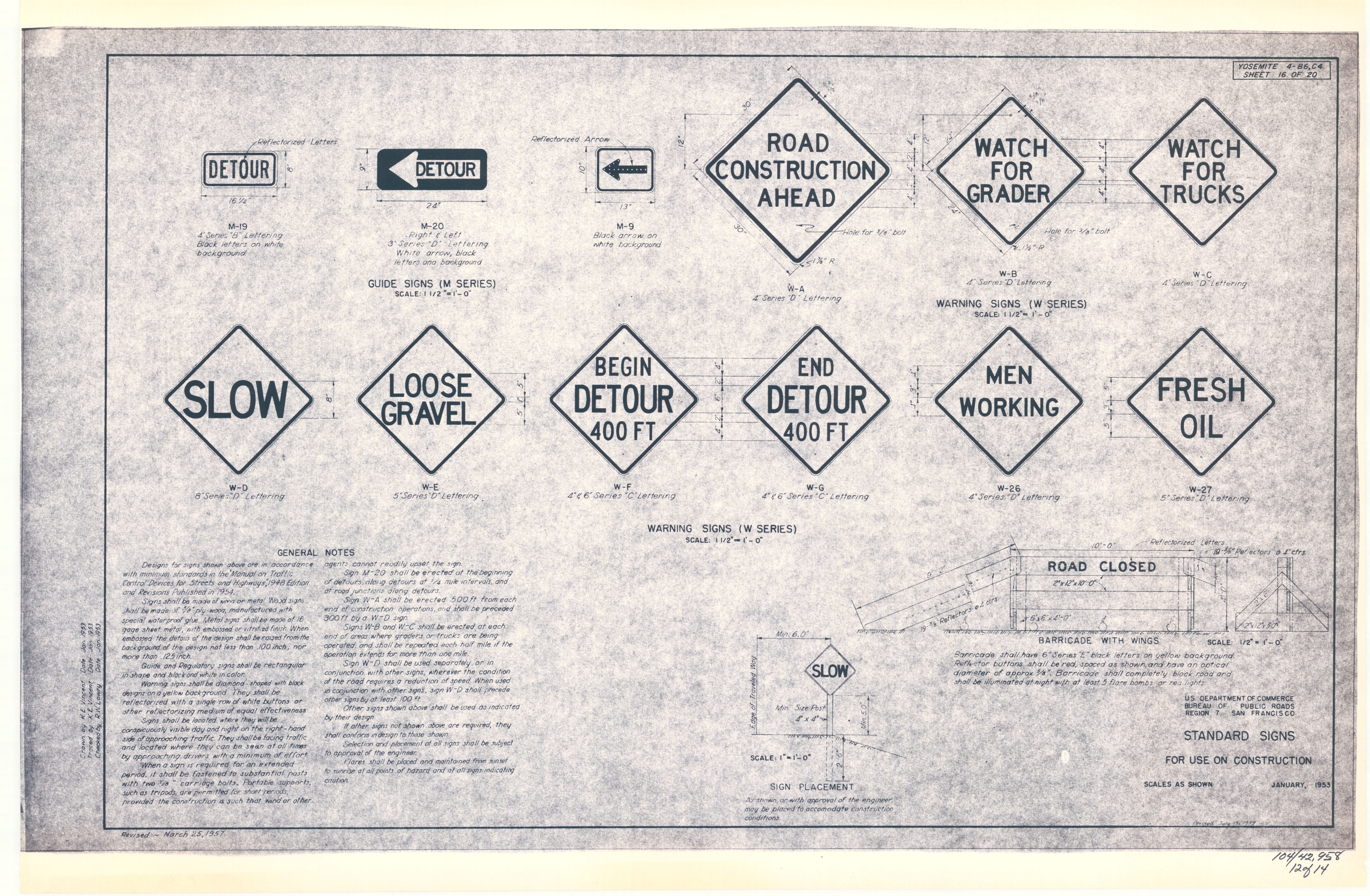 Standard Signs for Use on Construction