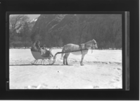 Miss Story & Ben Tarnutzer in sleigh.