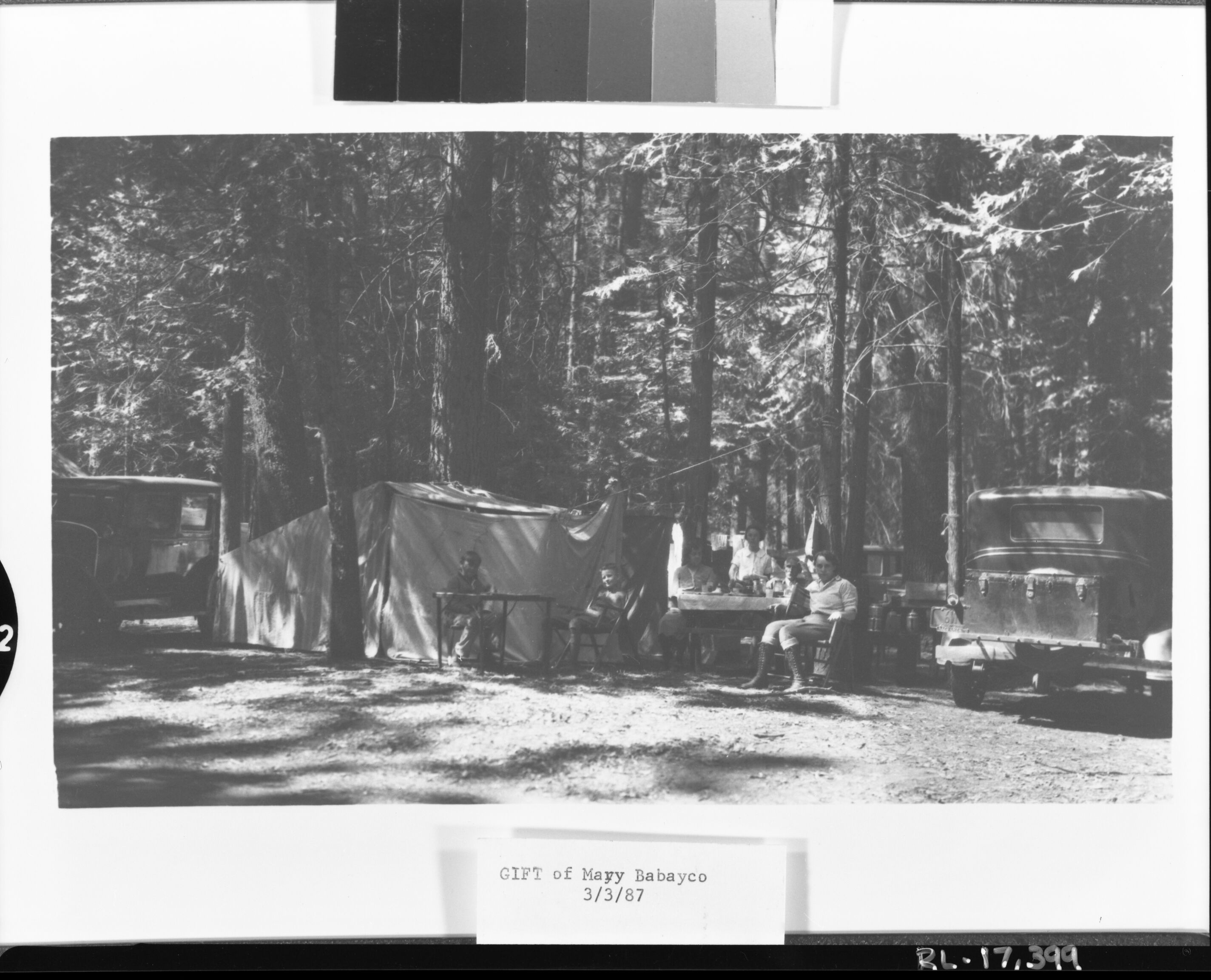 Campers in Yosemite Valley. Gift of Mary Babayco.