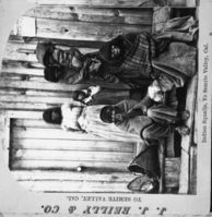 Miwok Indian Women in Yosemite Valley. YNP Collections Cat. #13,135. J. J. Reilly Stereograph