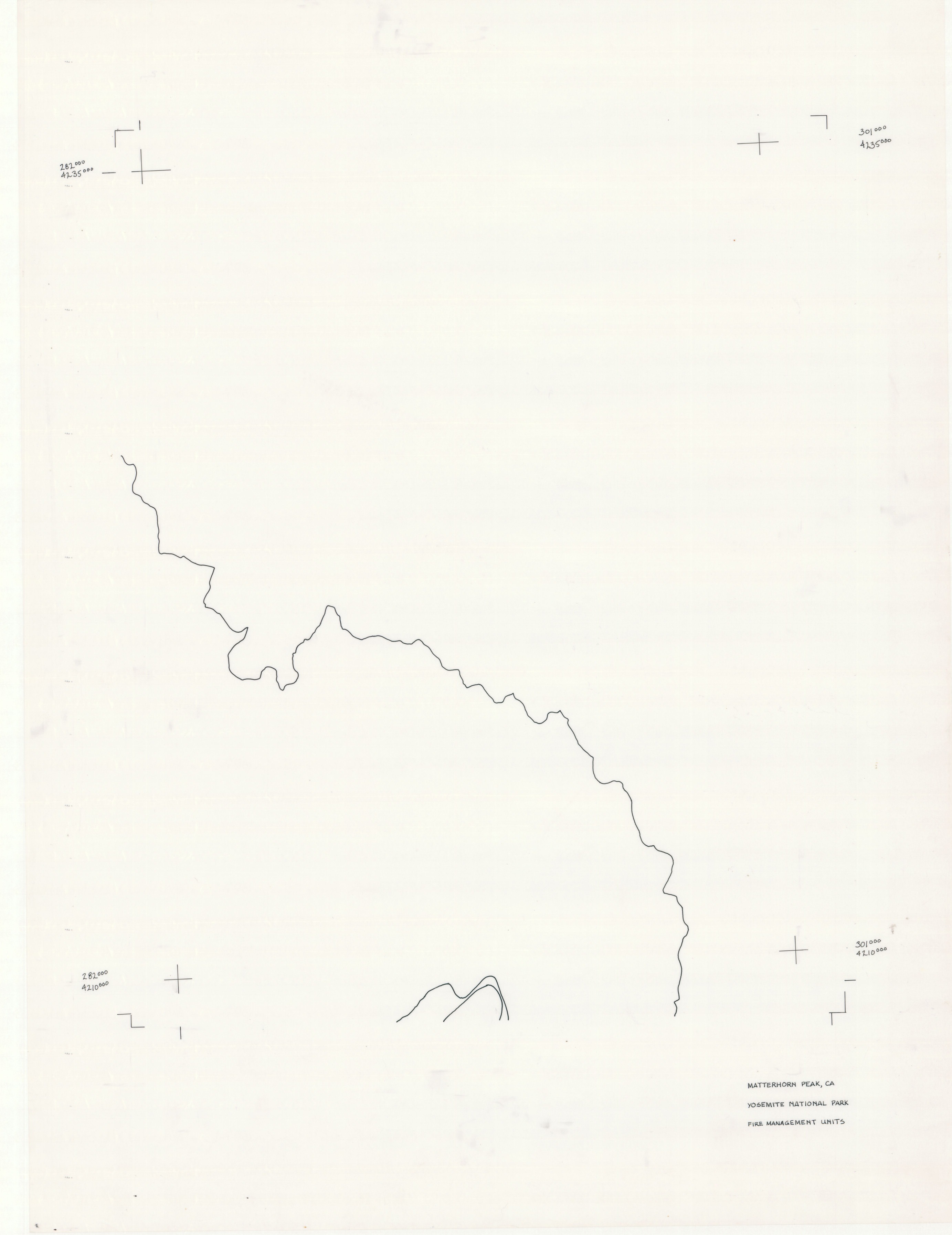 Matterhorn Peak, CA Yosemite National Park Fire Management Units