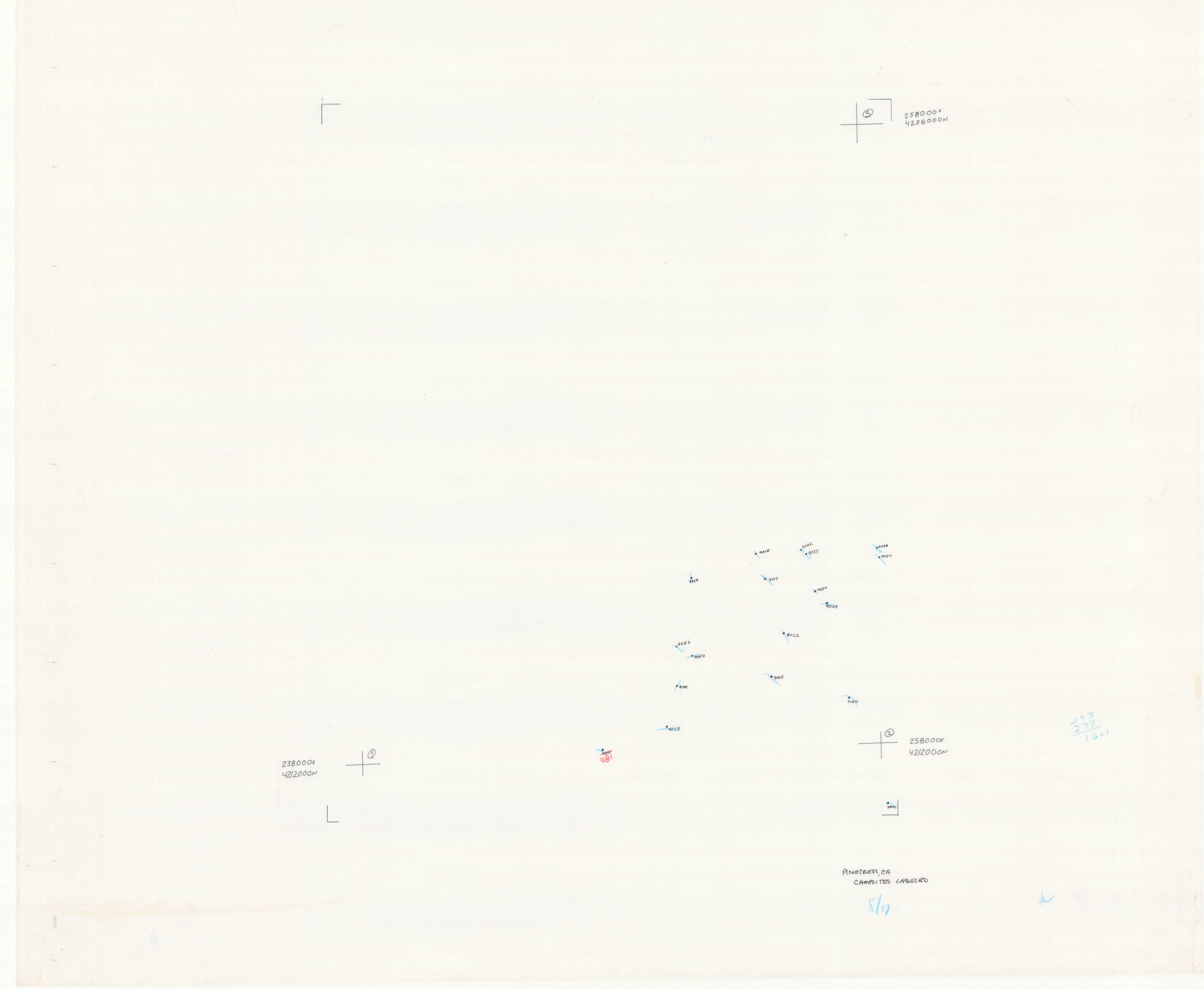 Pinecrest, CA Campsites, Labeled