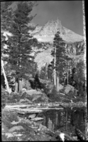 Copy Neg: Leroy Radanovich, May 1999. Mount Hoffman from May Lake.