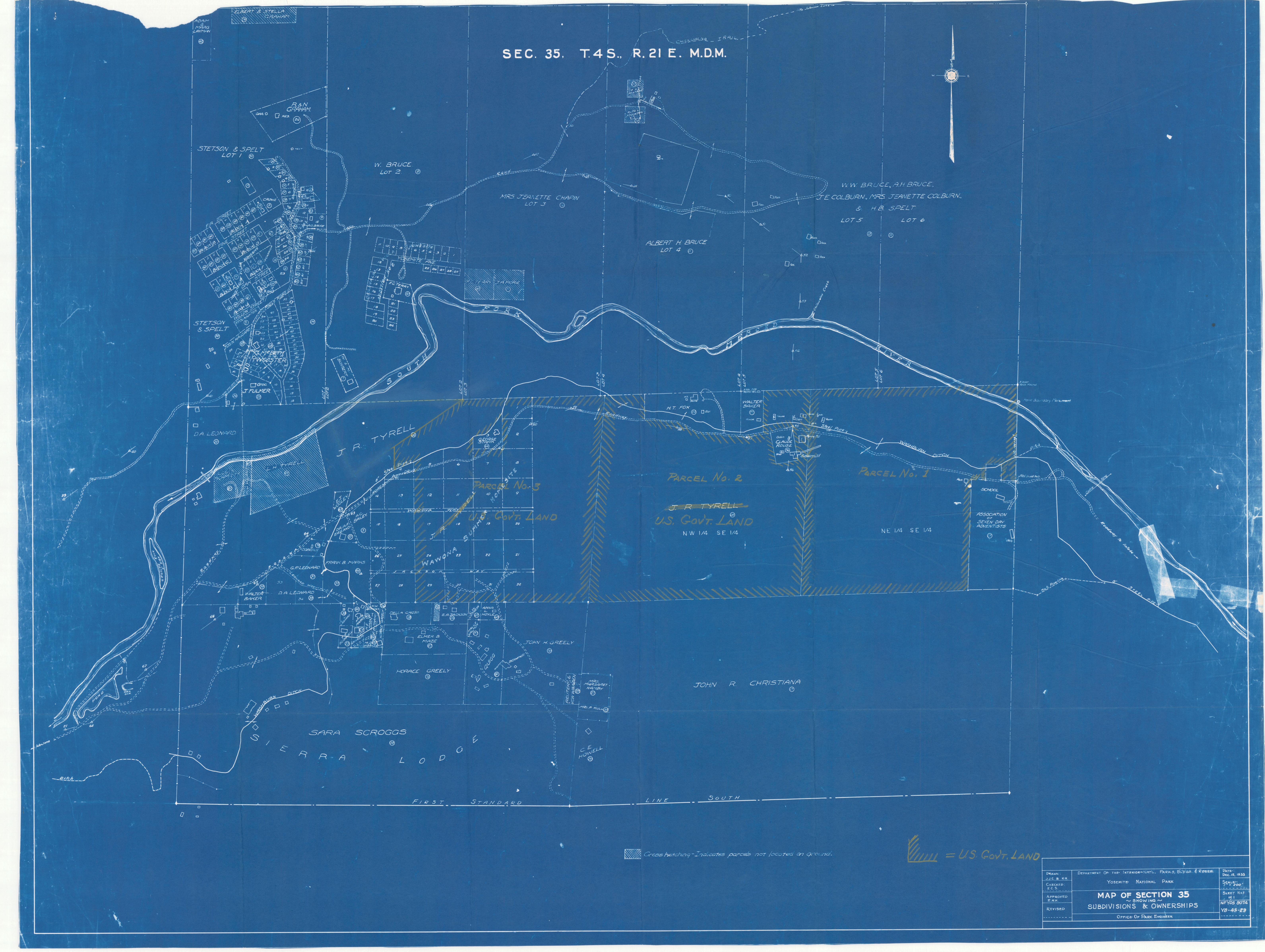 Map of Section 35 Showing Subdivisions & Ownerships