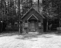 An Ahwahnee Meadow row house, after insulation was added but before storm windows were put in as an energy saving program. These photos (RL-17,003 - 17,009) were representative examples documented for H.A.B.S. type quality.