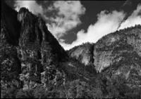 Indian Canyon with clouds.