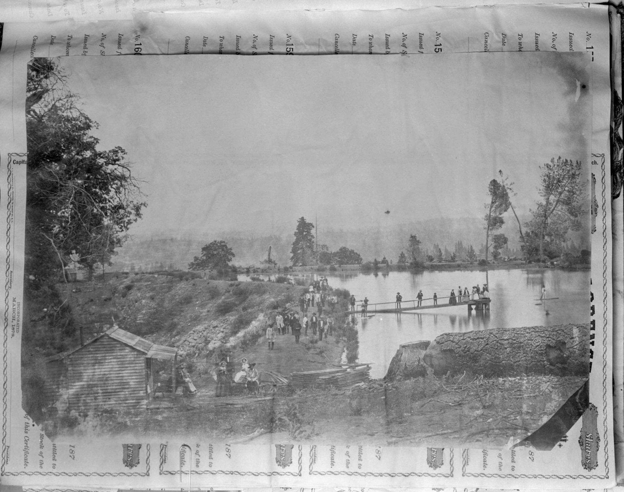 Copy of an old mining scene. copied by Ralph H. Anderson, copied March 1939