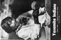 Copy of the cover of Yosemite Nature Notes, with Maggie "Tabuce" Howard holding Pima basket for pouring water while making Manzanita Cider.