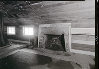 Fireplace in Big Tree room of Old Cedar Cottage.