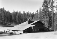 Badger Pass Ski House from parking area.