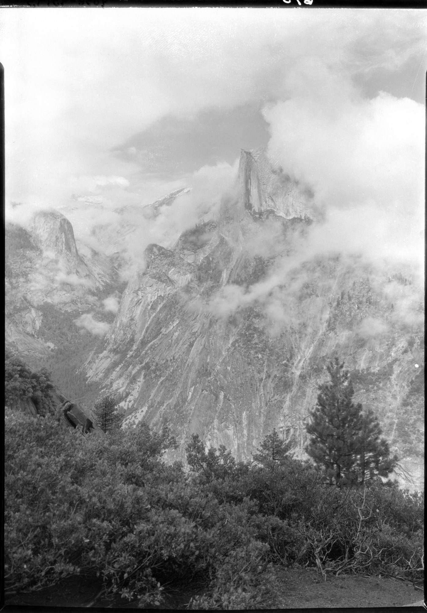 Blossom Festival Caravan. Half Dome in Clouds.