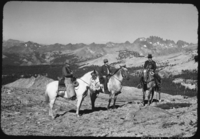 Dr. Moyle, Frank Kittredge & Newt Phillips at Red Peak Pass looking over the Minarets.