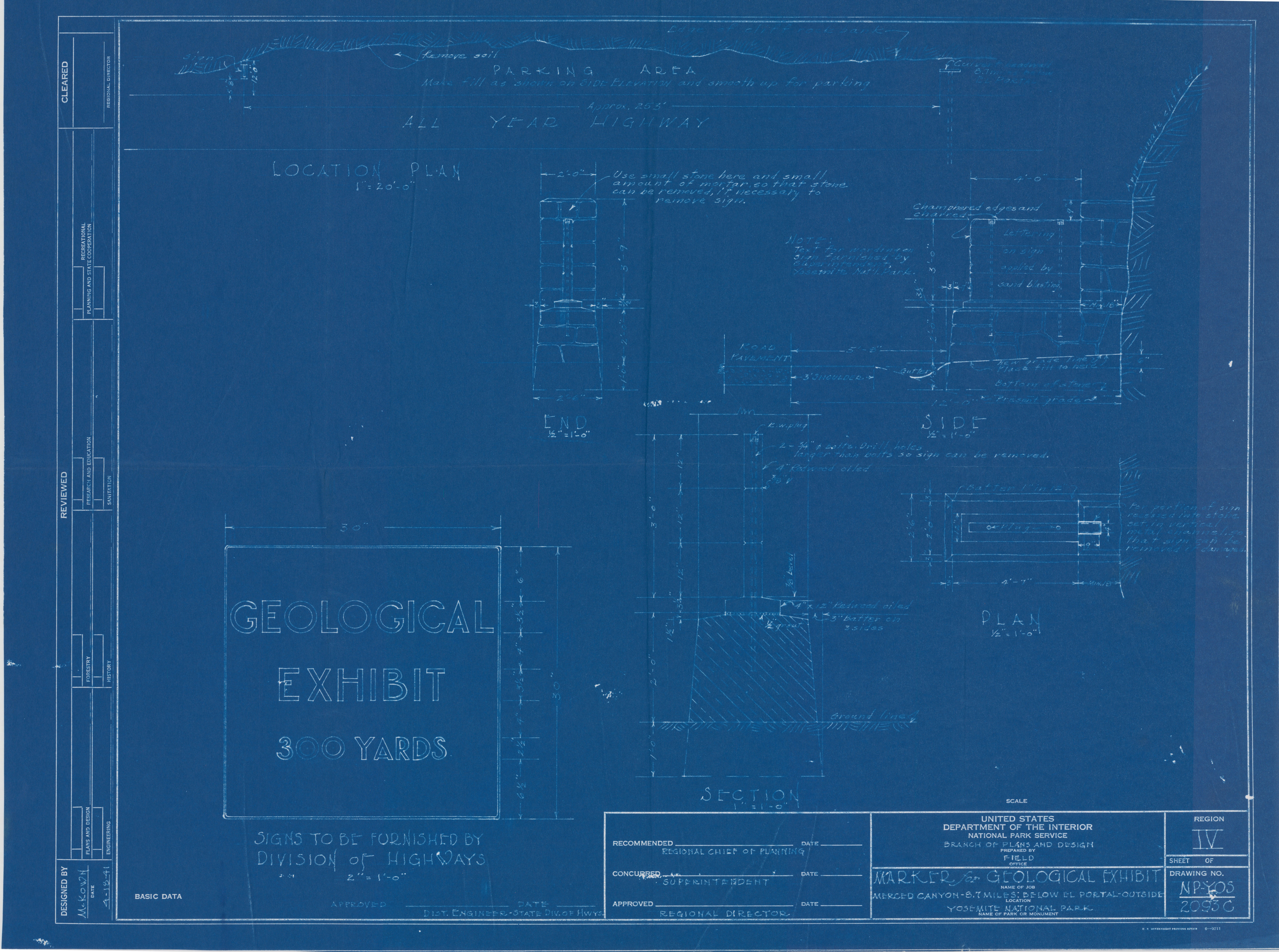 Marker for Geological Exhibit