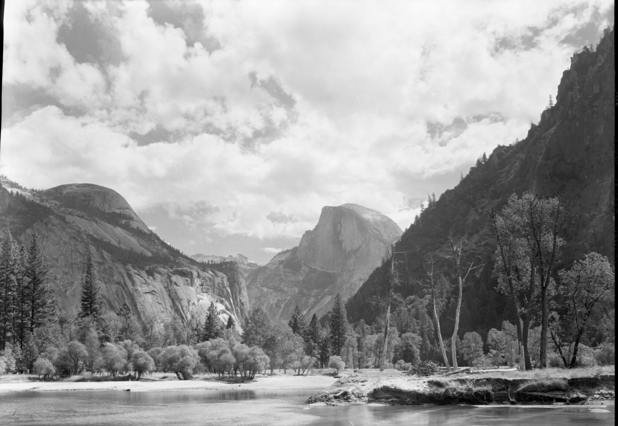 Clouds over Half Dome.