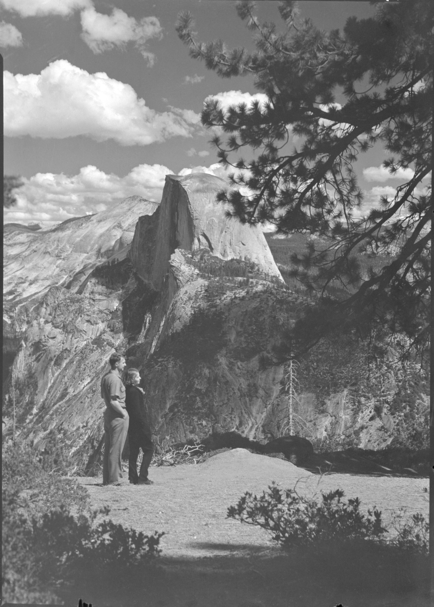 Ranger & Mrs. B.T. Campbell, Blue Ridge Pkwy, Va, in foreground.