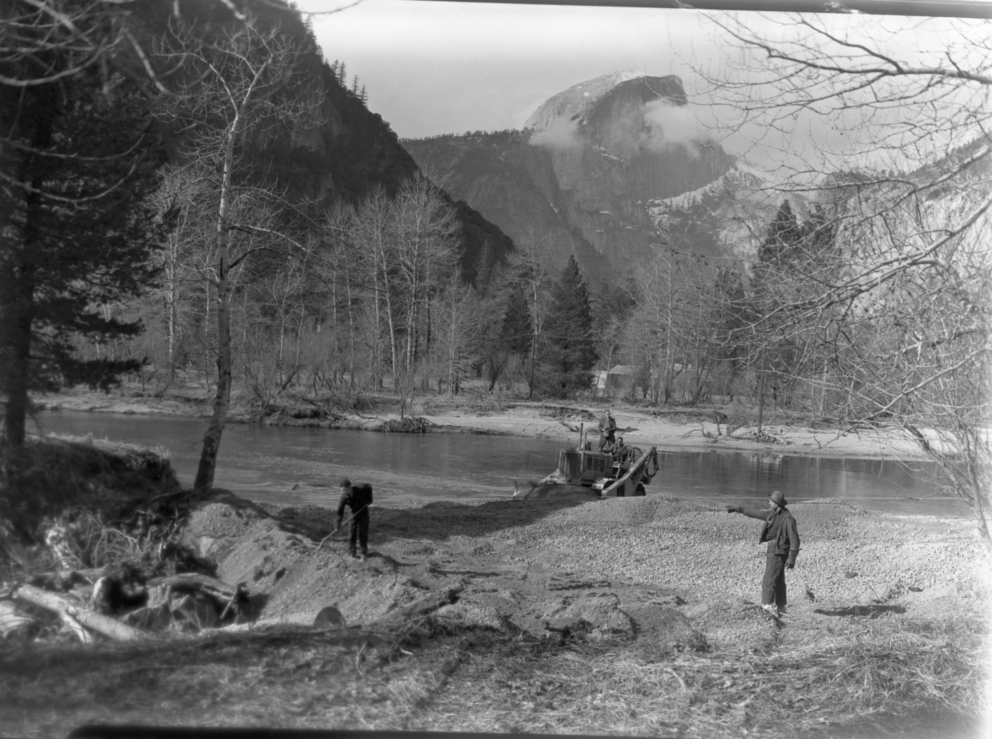 Looking across meadow to Starr King Group. Sandy flat, Illilouette Valley. From the Matthes Collection