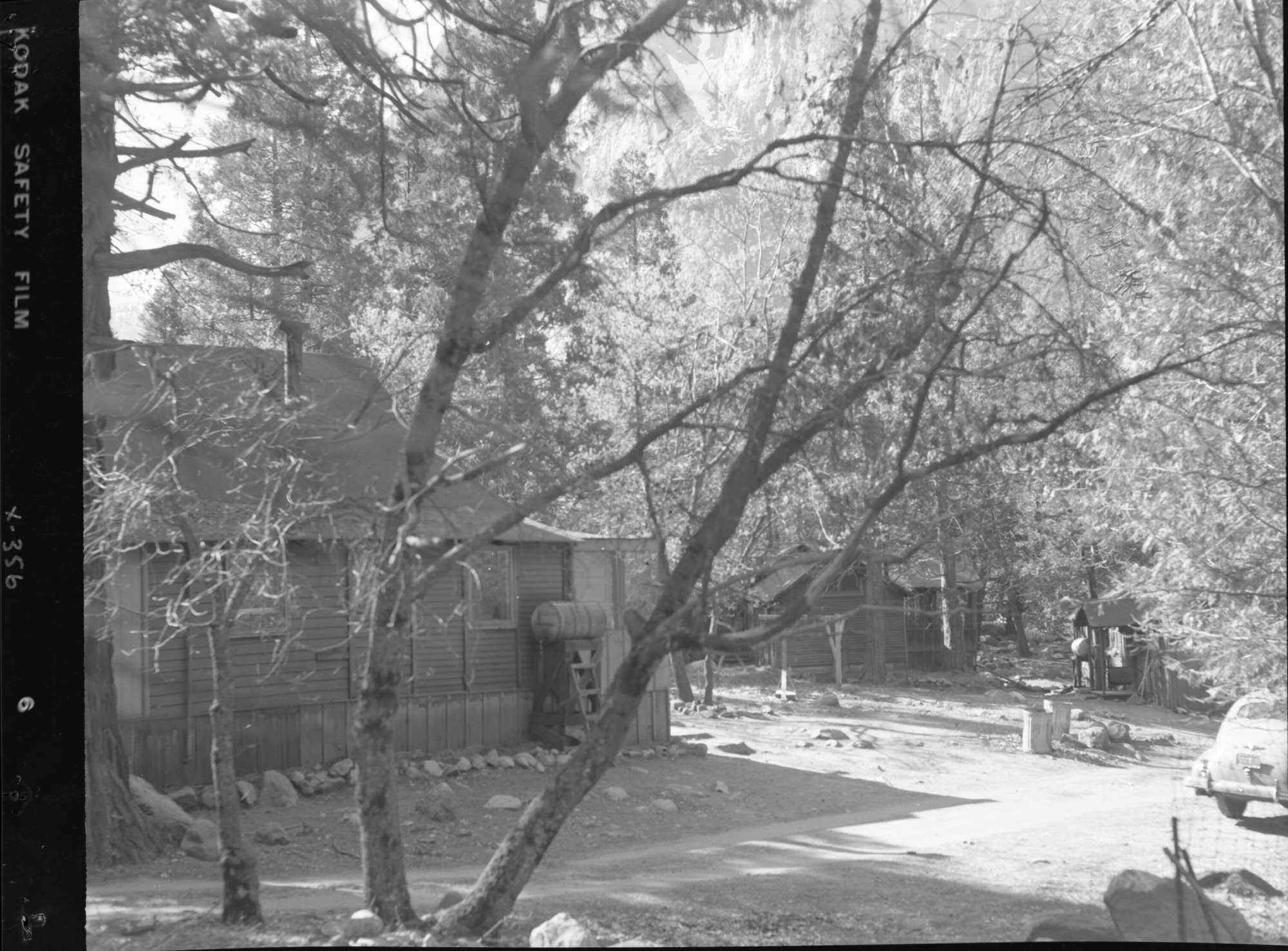 Views of structures and scenes to be eradicated under Mission 66 in Yosemite Valley. Purpose: Before and after comparisons.