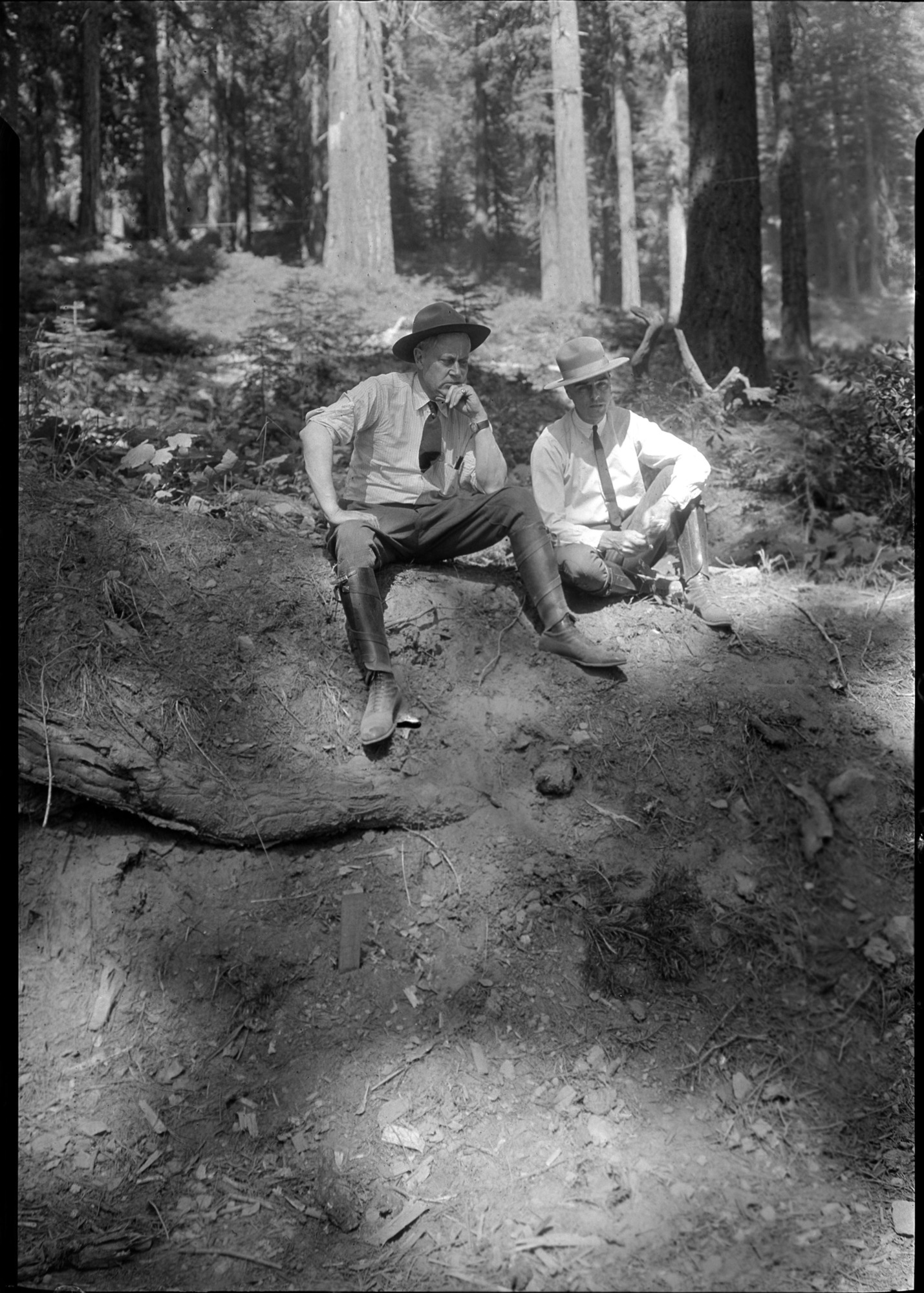 Director of NPS. Stephen Mather and Supt. of Yosemite, W.B. Lewis