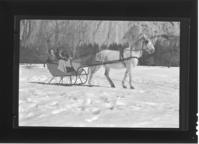 Miss Story in sleigh.