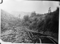 Yosemite Valley railroad incline. Flood? Slide?