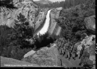 Capt. Junghan & group of 563rd Engr. Boat Maint. from Fort Ord on the trail to Nevada Fall.