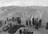 Copy Neg: Leroy Radanovich, June 1997. Visitors at Glacier Point.