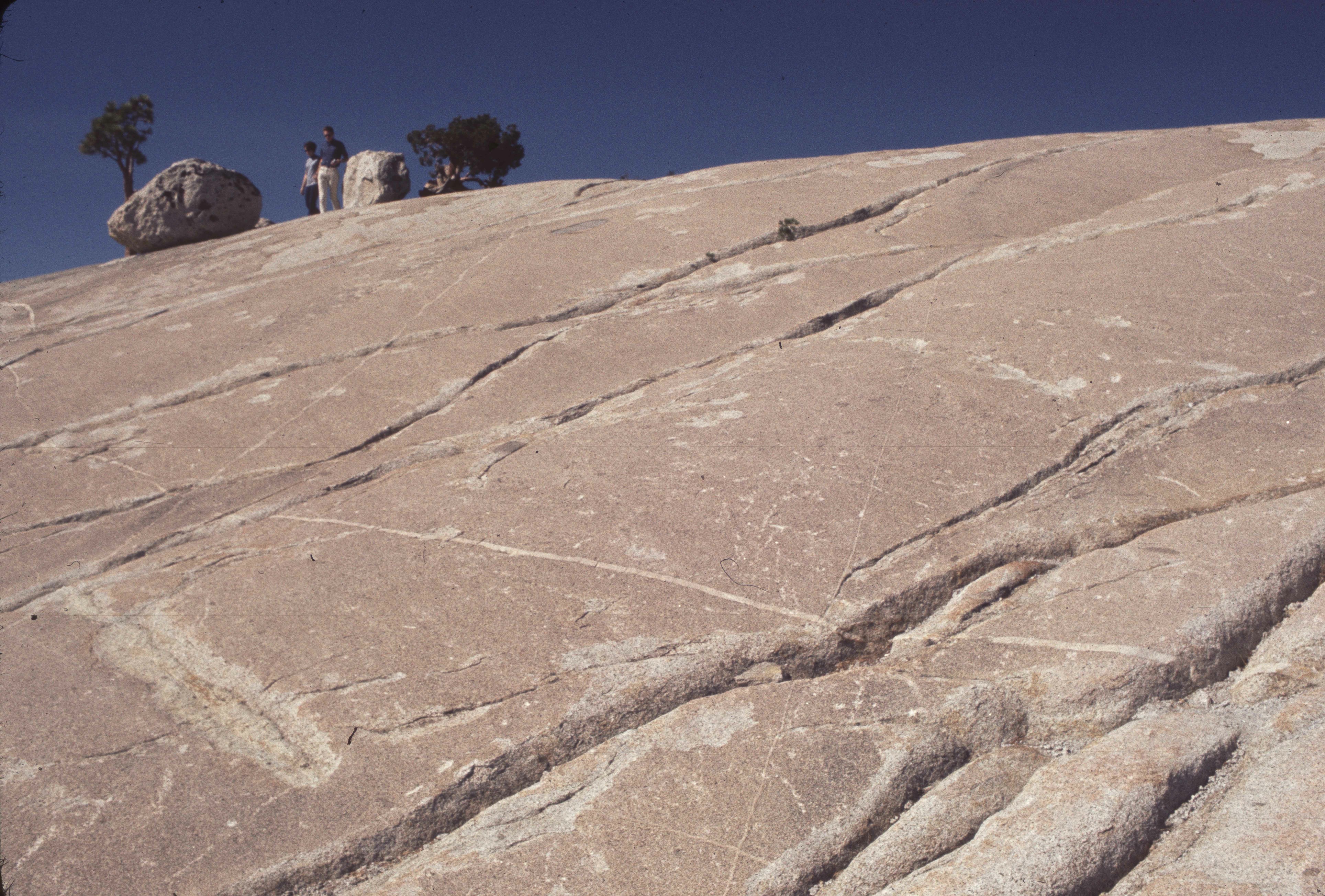 Fractures. Photog: F Mang Jr. Fred Mang Jr. 1970. Original. C-12. D-3-b-3. Geology - Rocks and Minerals. Copyright Unknown. C-03-03-055.