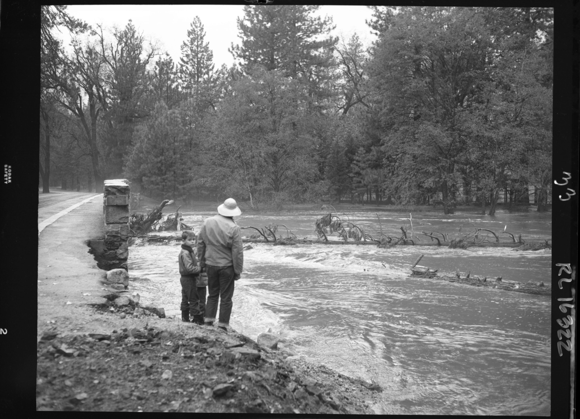 Onlookers at Flooded Merced River