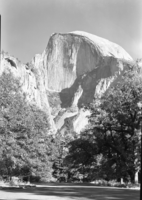 Telephoto of Half Dome showing face contours.