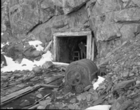 Old blower in place at the mouth of the Sheepherder Tunnel.