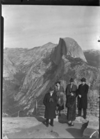 Congressional party at Glacier Point. L-R: Norman R. Hamilton, congressman from Virginia; Mrs. Mulhenberg; Colonel Mulhenberg, U.S.A. Air Corps, Hawaii; Mrs. Hamilton; Mr. E.H. Jenanyan, Planters Peanuts manager, S.F.
