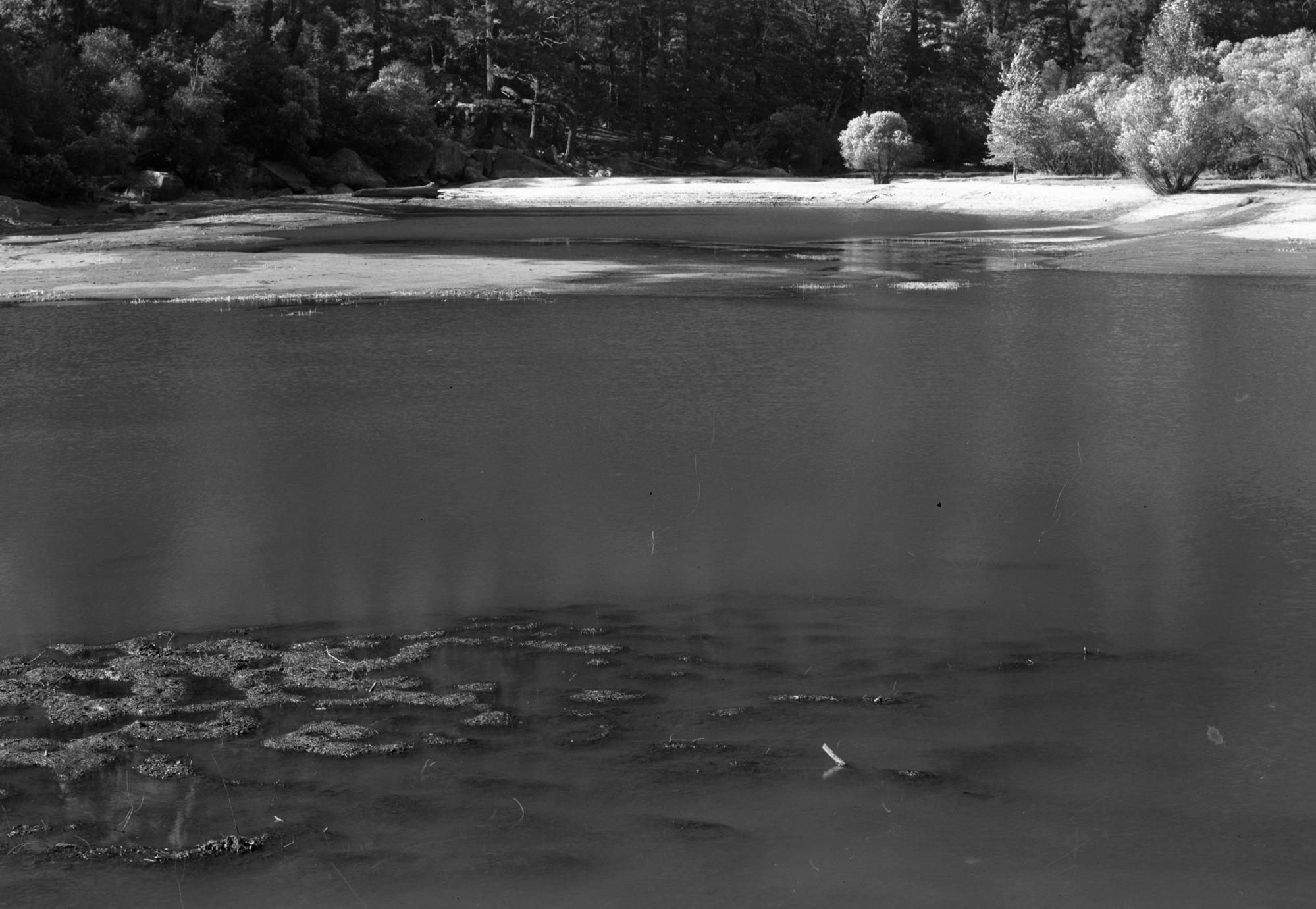 Looking across Mirror Lake from rock.