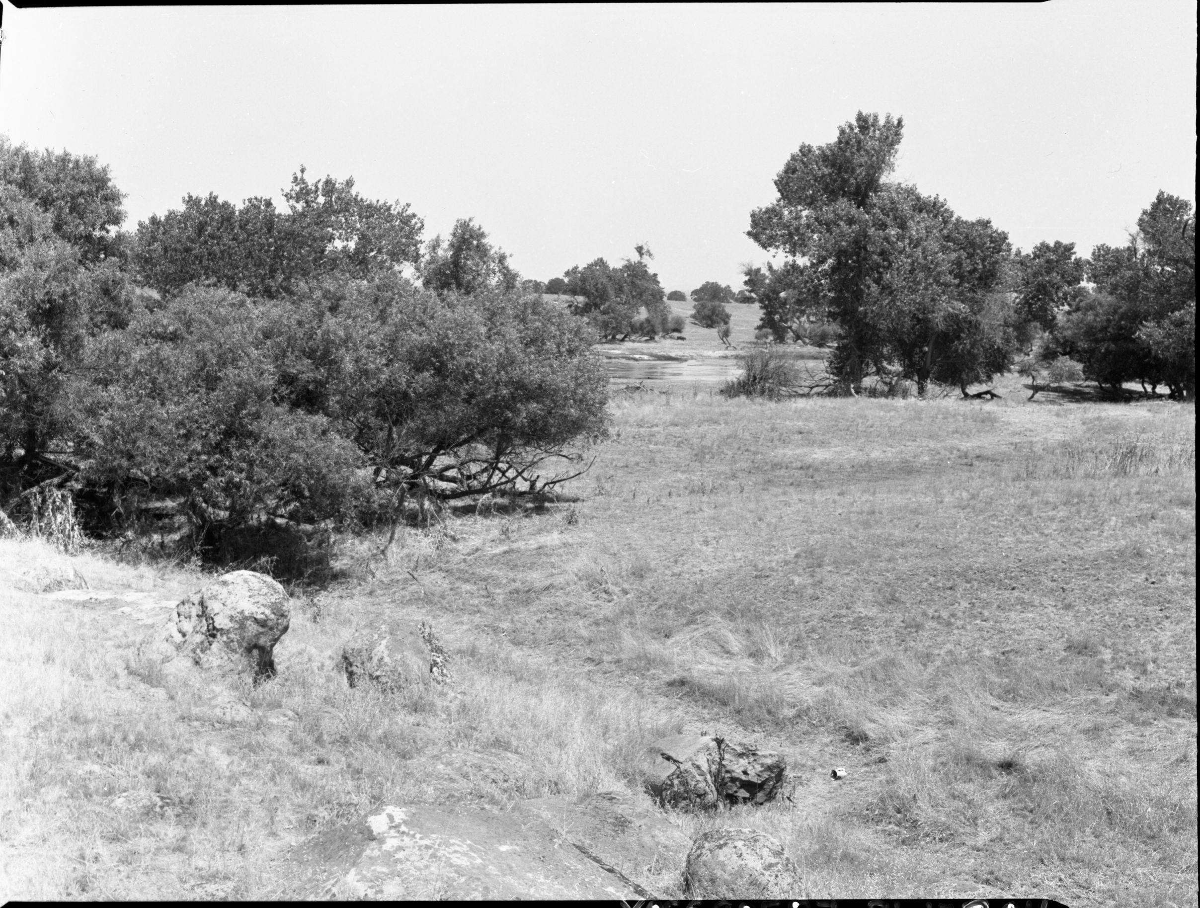 Site of Indian Camp at Adobe Ranch used as Concentration Camp following the Mariposa Indian wars. This site is about a mile upstream from the famous Adobe Ranch.