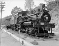 Trains on display in El Portal.