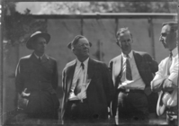 Congressional Subcommittee on Appropriations being shown the new sewer plant. Harold Bryant on right.
