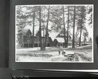 Glacier Point Hotel from the air. Copied from Gutleben brothers photo album (YOSE 14339).
