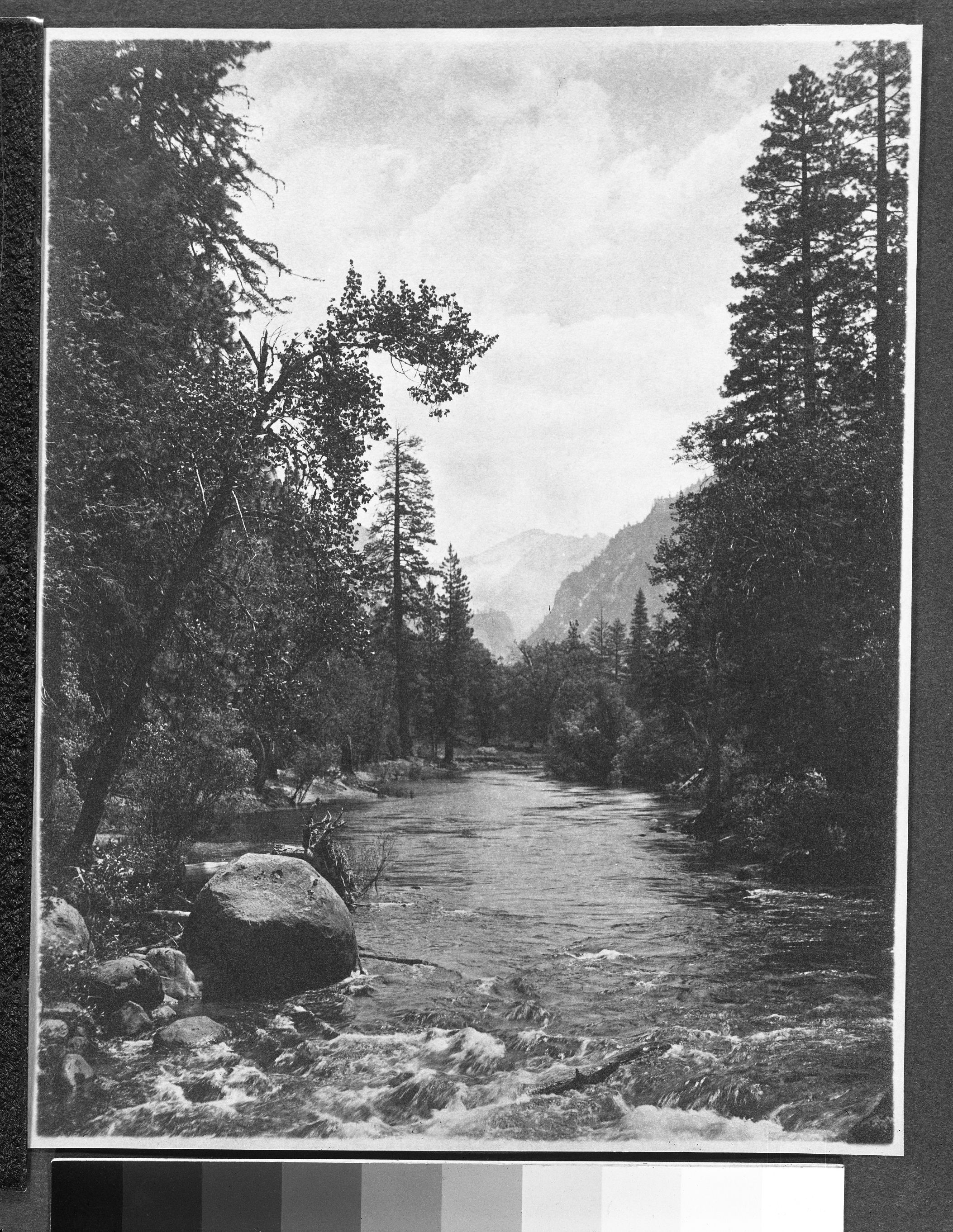 Copied from the photo album of Robert Lindsey, who worked on the Yosemite Valley survey, as a civil engineer. 1903-1905. Copied October 1983, by Michael Dixon.