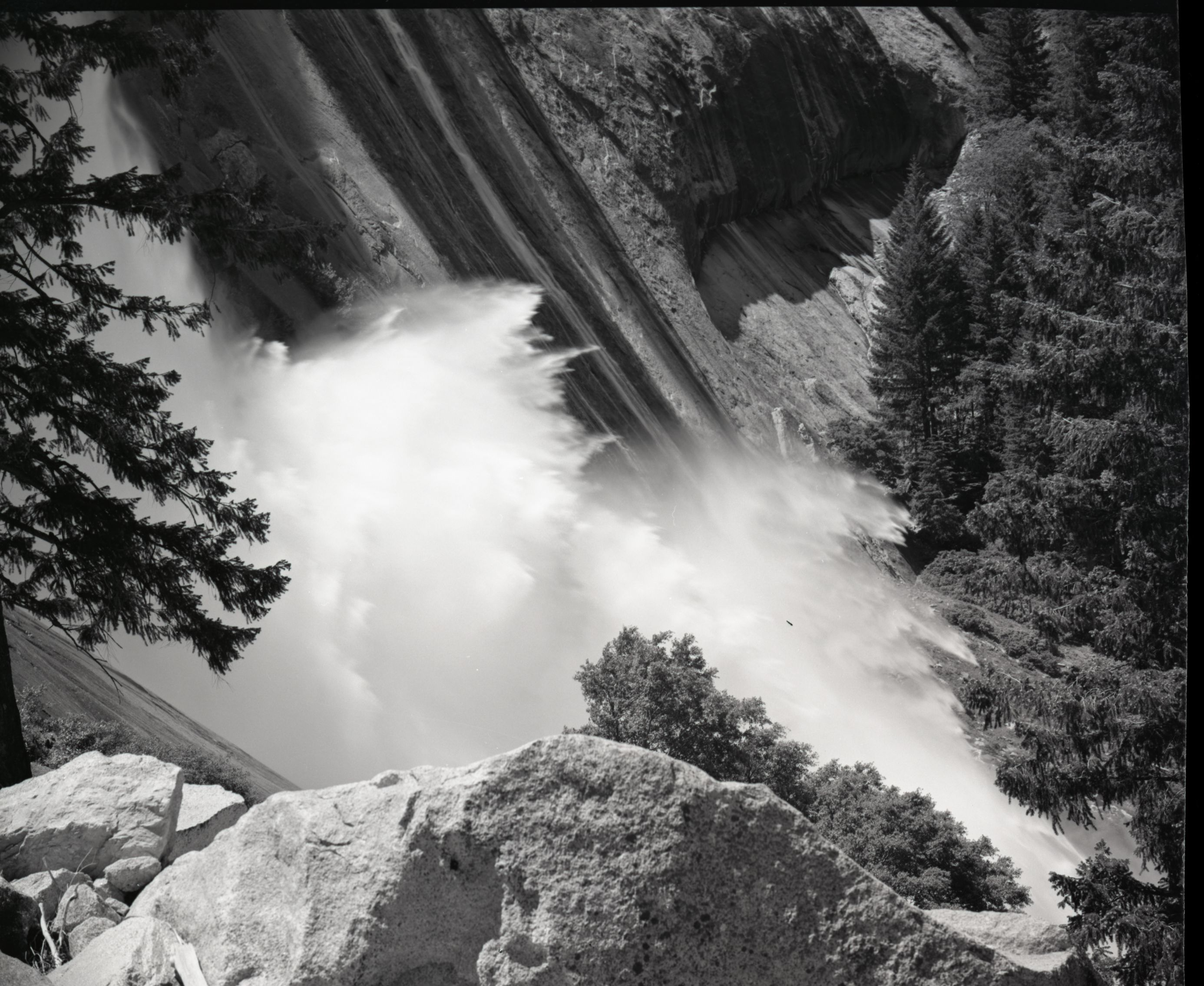 Spray from Nevada Fall - from trail to Nevada Fall.