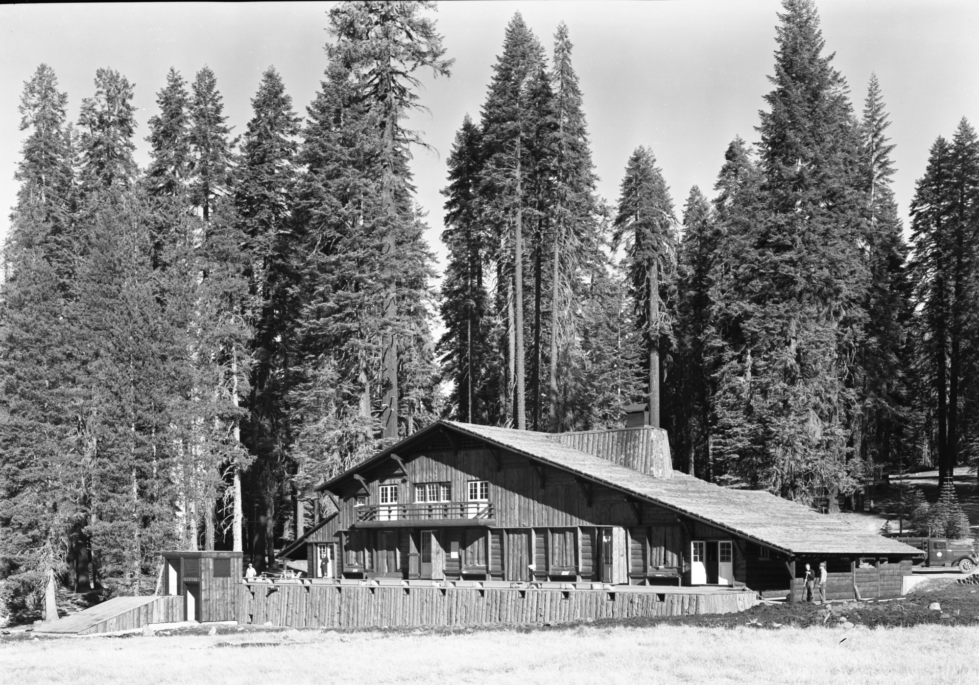 Badger Pass Ski House from meadow after extension