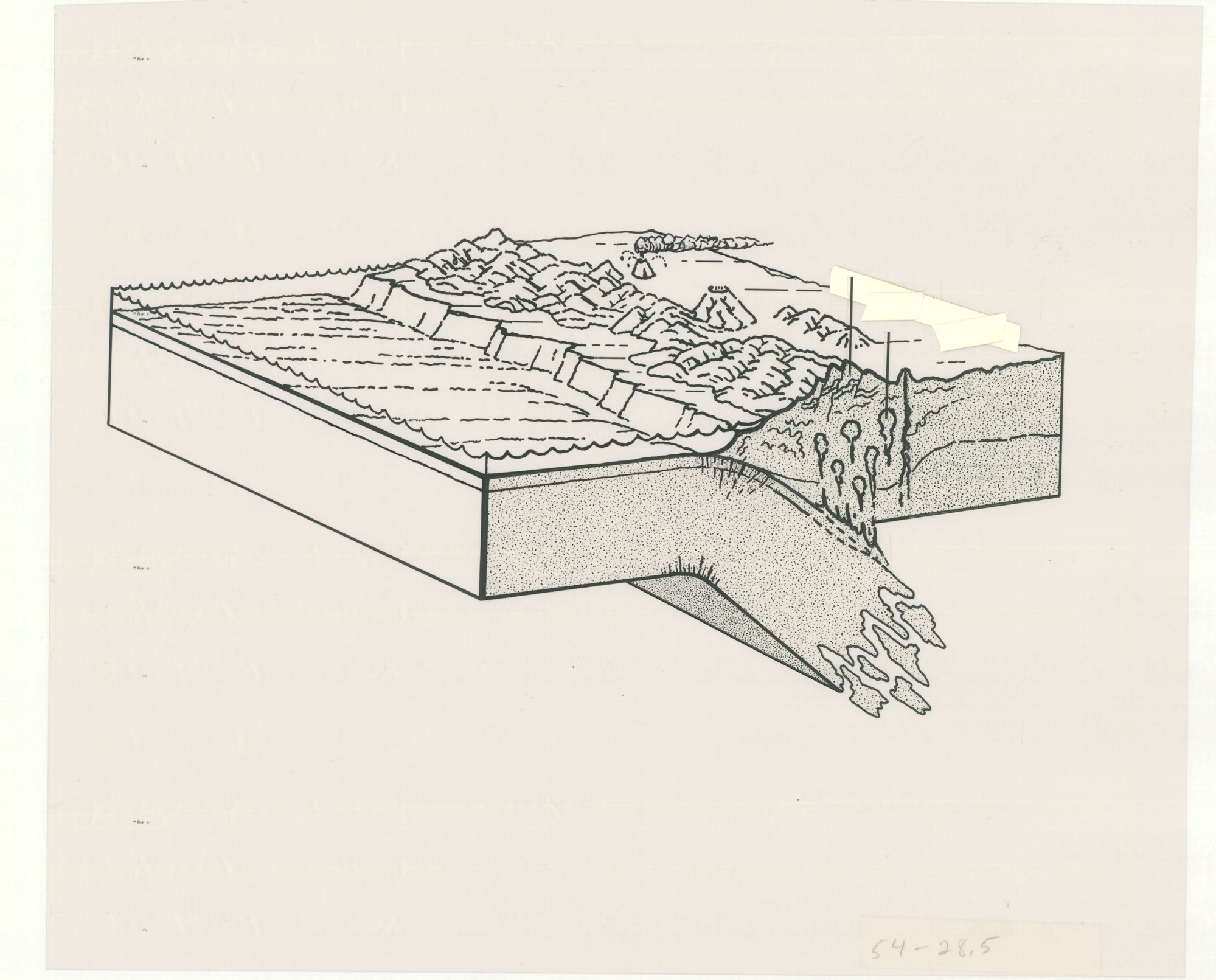 Drawing of Tectonic Activity