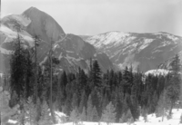 Half Dome from Snow Creek, above Teneya zigzags.