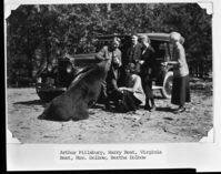 Arthur Pillsbury, Harry Best, Mrs. Dolbow, Bertha Dolbow. Copied from an Ansel Adams' Gallery notebook.