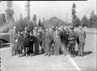 Congressional party here on Indian Affairs. 1. F.H. Daiker, Indian Office, Washington, D.C.; 2. L.C. Mueller, P.O. Box 312, Carson City, Nev.; 3. Ray R. Parrett, Walker River Agency, Schurz, Nev.; 4. H.B. Weaver, The Captiol, Washington, D.C.
