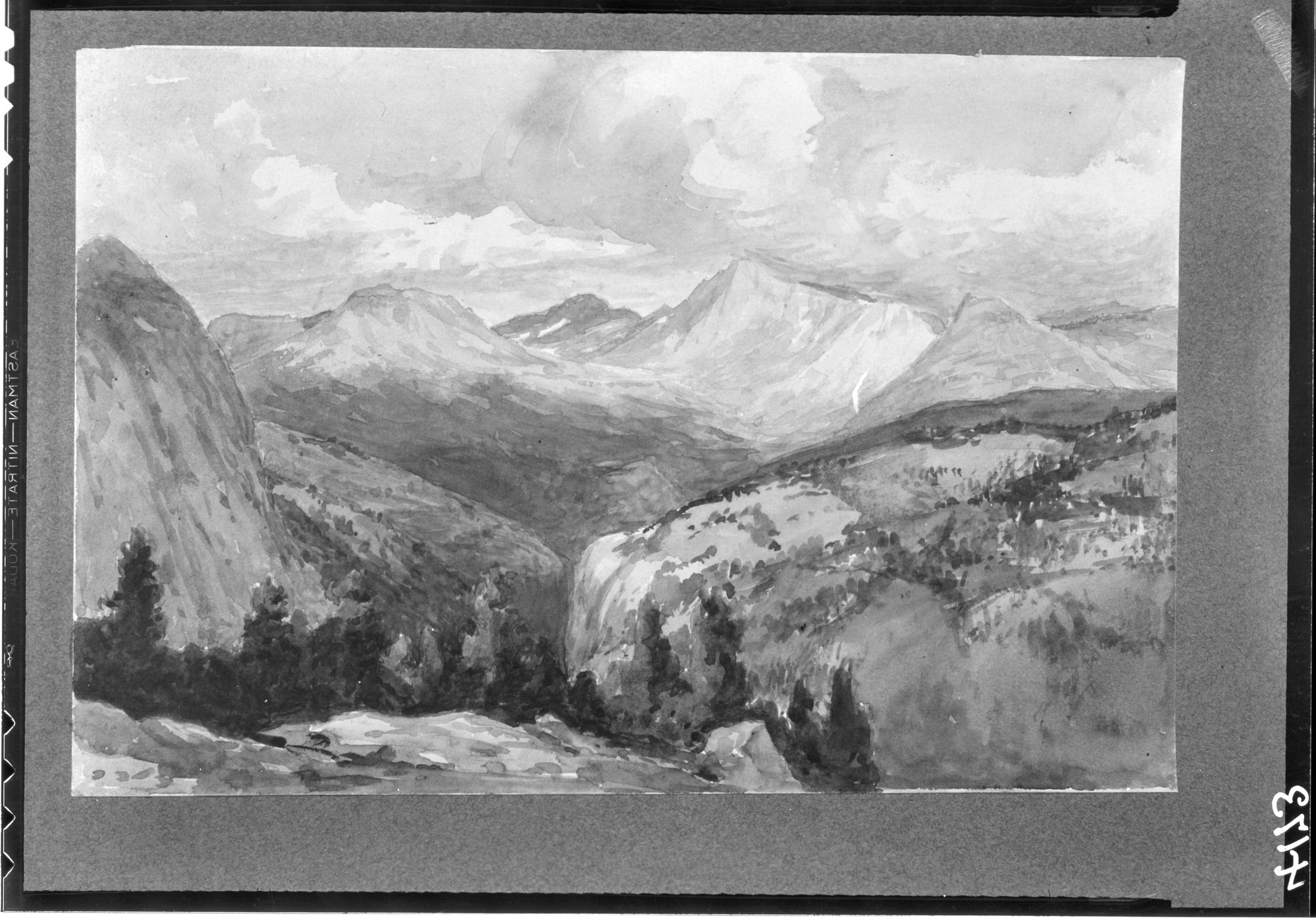 High Sierras. Watercolor.