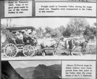 Copy photo of the old stage coach from the Yosemite museum Exhibit.