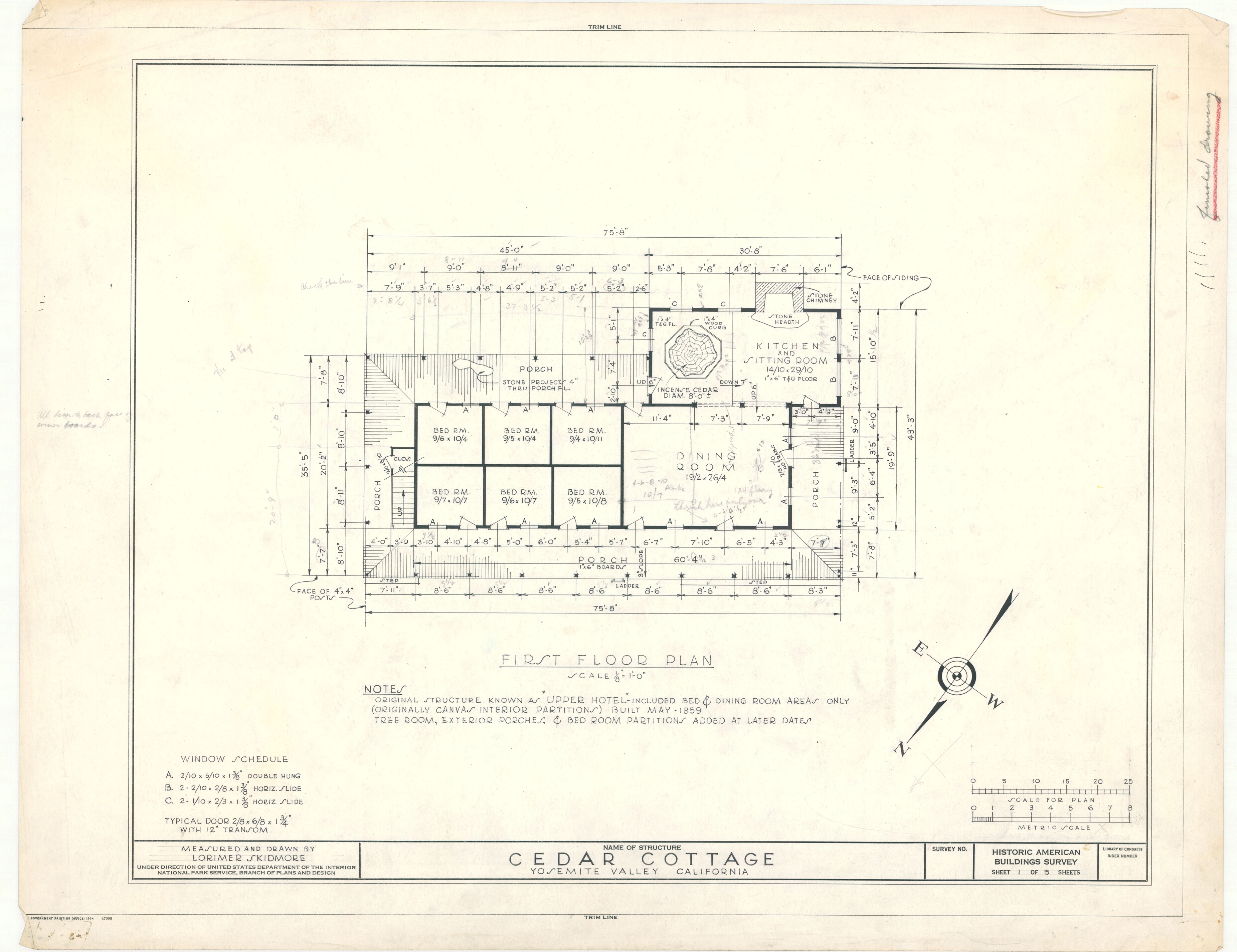 Cedar Cottage First Floor Plan