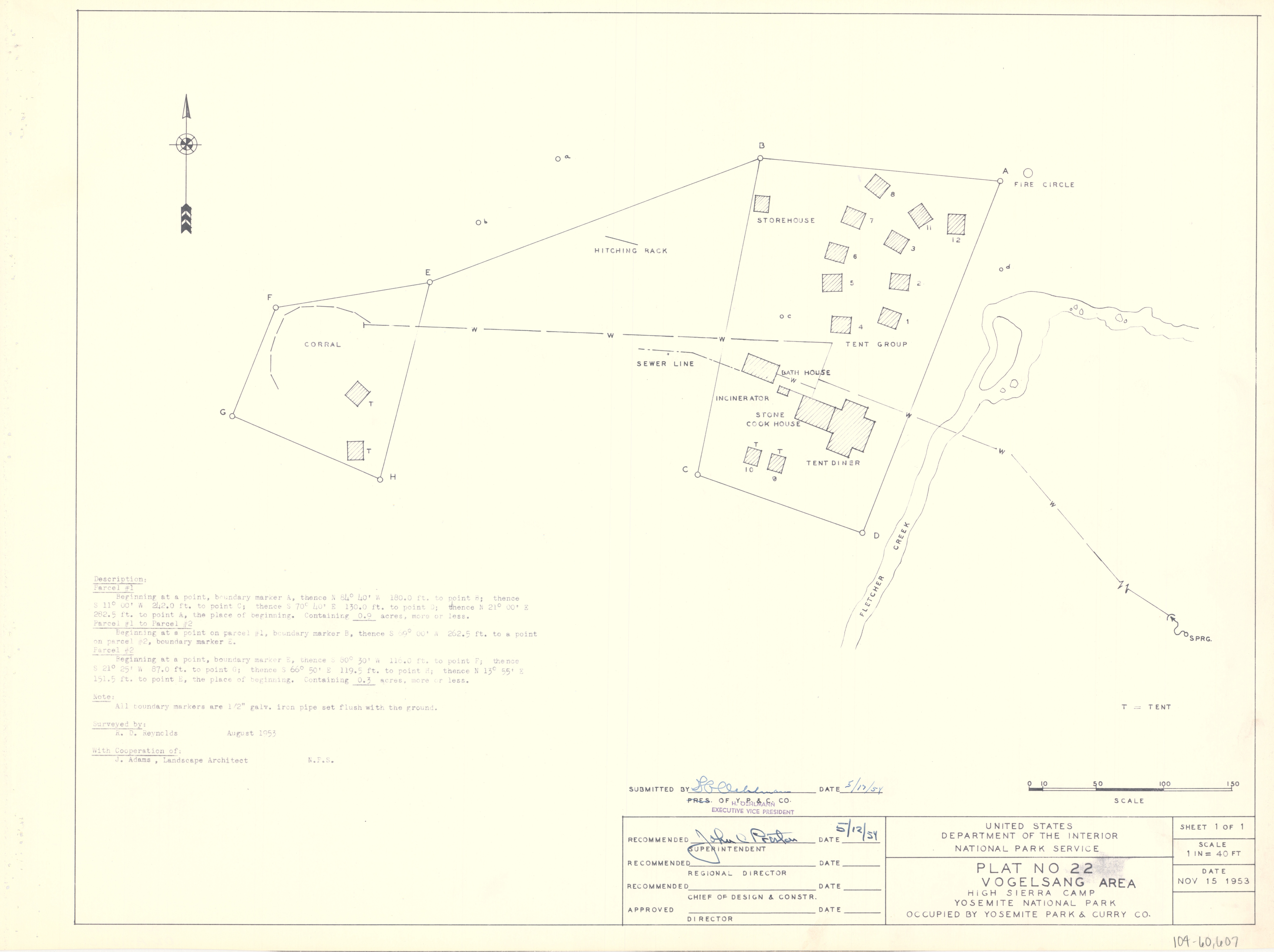 Plat No. 22 Vogelsang Area High Sierra Camp